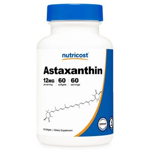 뉴트리코스트 아스타잔틴 Astaxanthin 12mg 60정, 1개