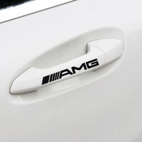 AMG 스티커 사이드미러 손잡이 벤츠용품 악세사리, 블랙, 1개