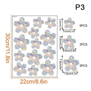 레인보우 프리즘 정전기 유리 스티커 나비 창 태양 캐처 장식 벽, 1개, 9.3
