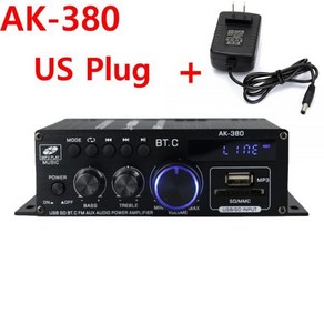 베이스 20 자동차 AK170 오디오 가정용 AK270 채널 디지털 AK380 HIFI AK370 12V3A DC 블루투스 트레블 앰프 AK280, [검수완료] AK-380 US Plug, 15) AK380 US Plug