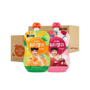 [베베쿡]아이쭉쭉 워터젤리 2박스(20팩) 체리베리 제주감귤, 40개