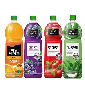 미닛메이드 오렌지+ 포도 + 토마토 +알로에, 4개, 1.5L