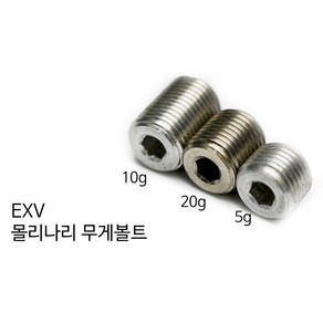 [정품인증 당구몰]EXV 몰리나리무게볼트(5g 10g 20g) 당구개인용품, 약 5g, 1개