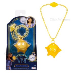 Disney's Wish 디즈니 위시 별 인형 Sta Necklace 목걸이, B, 1개