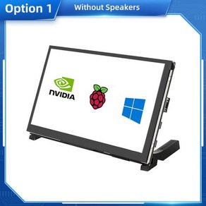 . 라즈베리 파이 7 인치 터치 스크린 IPS 1024x600 HD LCD HDMI 호환 디스플레이 및 거치대 RPI 4B 3B + PC 보조 화면, Option 1, 1개