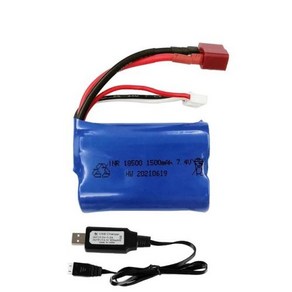 고속 RC 트럭용 18500 리튬 이온 배터리 USB HBX16889 16889A 16890 16890A SG1601 SG1602 116 2S 7.4v 1500mAh