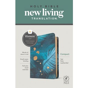 (영문도서) NLT Compact Bible Filament Enabled Edition (Red Lette Leathelike Teal Palm) Imitation Leathe, Tyndale House Publishes