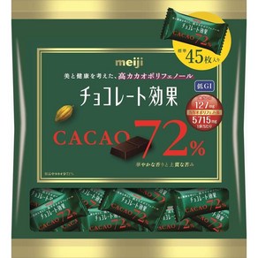 the Meiji ea 일본직구 메이지 초콜릿 이팩트 카카오 72% 대용량 봉지 7.9온스(225g), 사이즈, 1개, 225g