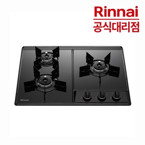 린나이 3구 가스쿡탑 빌트인 가스레인지 560X430 매립형 가스렌지, LNG, RBR-NC310DJ