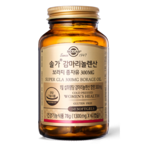 솔가 슈퍼 GLA 감마리놀렌산 보라지 종자유 300mg 60캡슐, 1개