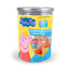 Peppa Pig Candy Rings 페파 피그 링 반지 캔디 15개입 216g, 12g, 1개