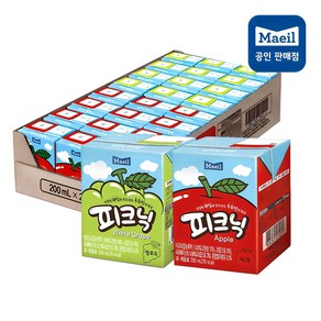 피크닉 과채음료 사과12팩+청포도12팩, 1세트, 200ml