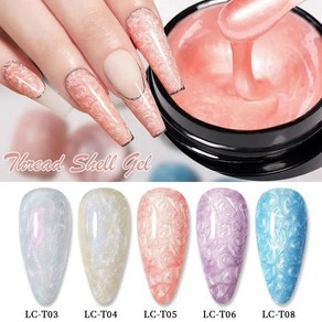 네일아트 셀프네일 클리어 진주 글리터 5종세트 7ml, 1개, set