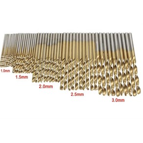 드릴 비트 2.0 mm, 5개, 1mm