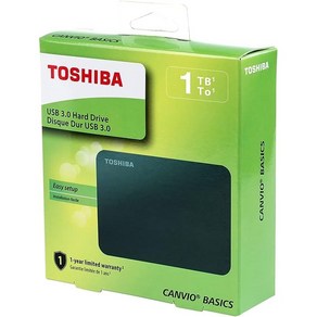 1TB 도시바 외장하드 CANVIO BASICS 3 Black, 블랙