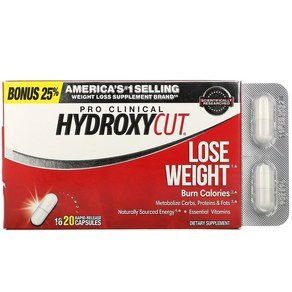 Hydoxycut Po Clinical Hydoxycut 체중 감량 빠른 방출 캡슐 20정, 1개