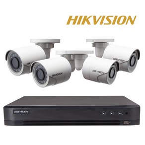 하이크비젼 FULL-HD CCTV4채널 세트 카메라4대 + 1테라 장착한 녹화기 1대 + 기본10m 전원영상케이블 4개 구성, 실내4, 10미터X4개, 1개