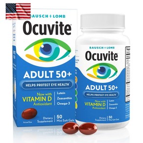 미국 Ocuvite Eye Adult Lutein Vitamin Mineal Supplement 오큐비테 아이 50캡슐 루테인 비타민 고함량, 1개, 50정