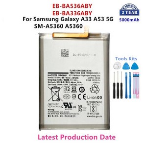 삼성 갤럭시 A33 A53 5G SM-A5360 A5360 도구용 EB-BA336ABY EB-BA536ABY 배터리 5000mAh 배터리 신제품, 1개