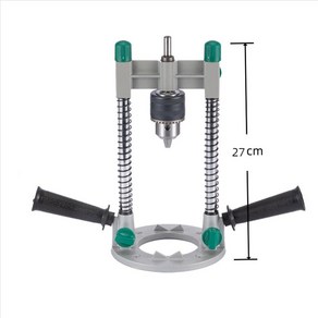 12mm 홀더 스탠드 드릴가이드 목공 정밀 수직 로케이터 드릴 수평 패키지, 업그레이드 드릴 홀더 척 포함, 1개