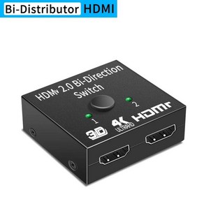 HDMI분배기 HDMI 호환 분배기 4K 스위치 KVM 양방향 1x2/2x1 스위처 PS4/3 TV 박스 어댑터용 2 in1 출력, 2. 2 IN 1 4K 2K, 1개