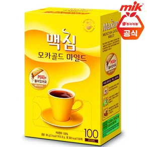 [동서식품] 동서 맥심 모카골드 커피만 100T, 100개입, 1개, 상세 설명 참조