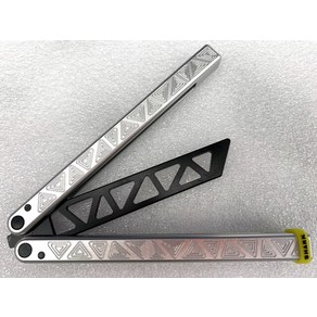 amed shak glid oiginal 4 clone balisong taine 플리퍼 버터플라이 트레이너 나이프 부싱 시스템 알루미늄 핸들 cnc safe edc, 하얀, 1개