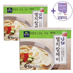 코스트코 면사랑 남해 멸치칼제비 180G X 6 X 2BOX + 더메이런알콜티슈, 1.08kg