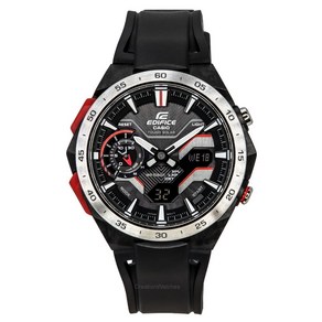 Casio Edifice Windflow Mobile link 아날로그 디지털 블랙 다이얼 Sola ECB-2200P-1A 100M 남성용 시계