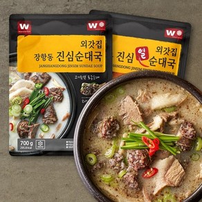 외갓집 담백한 순대국 700gX5팩 + 얼큰 700gX5팩(총 10팩/7kg), 700g