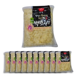 초생강(적색/백색) 1.3Kg x10개 절임식품 동보식품, 백색1.3kg x 10개, 10개