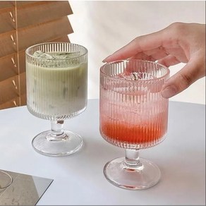 발이높은 유리잔세트 커피잔 와인잔 아이스크림 컵 투명색 230ML 4개 6개