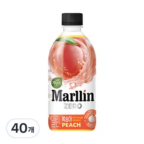 자연은 더말린 제로 복숭아 음료, 500ml, 40개