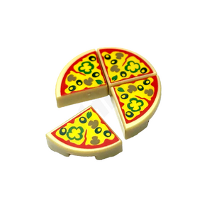 레고 부품 음식 장식 타일 피자 1조각 Tile Round 1 x 1 Quate with Pizza Slice, 1개