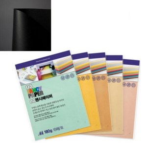 OA팬시페이퍼A4 180g R25 검정색 15매 두성, 본상품선택