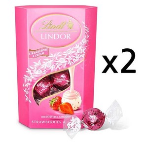 린트 린도르 딸기 앤 크림 초콜릿 볼 200g x 2팩 트러플 린도 Lindt Lindor Strawberries Cream Chocolate