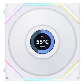 리안리 UNI FAN TL LCD 120 케이스 쿨링팬, WHITE, 1개