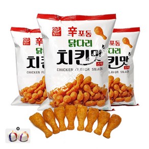 참브랜드 신포동 닭다리 치킨맛 스낵(305g) x 3봉+자색옥춘사탕 20g 세트, 305g, 3개