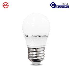 KS인증 건식 LED 인치구 미니전구 3W E26 고역률, 1개, 주광색