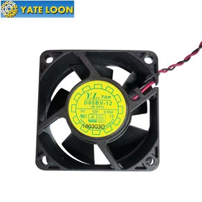 YATE LOON 쿨링팬 DC12V 0.50A 냉각팬 60mm D60BV-12, 1개