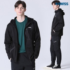 케이스위스 [케이스위스(K-SWISS)] 매쉬 포켓 기모 후드집업 점퍼