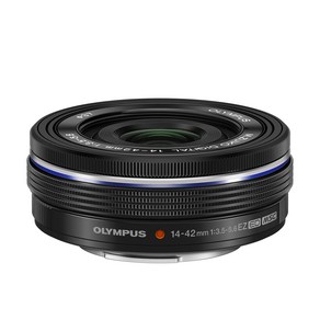 OM OLYMPUS M.ZUIKO DIGITAL ED 14-42mm F3.5-5.6 EZ BLK SYSTEM올림푸스 전동식 팬케이크 줌, 1개, 상세페이지 참조