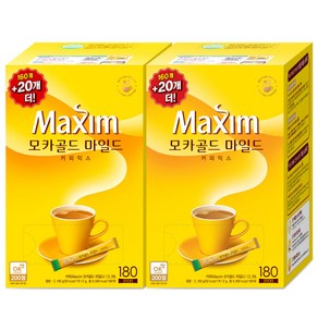 맥심 모카골드 마일드 커피믹스, 12g, 180개입, 2개