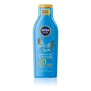 니베아 썬 프로텍션 앤 탄 썬크림 200ml 자외선 차단제 SPF20, 1개