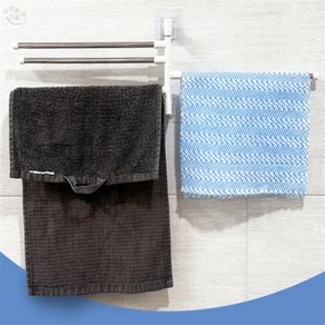 다용도 3단 수건걸이 수건걸이 3단수건걸이 욕실수건걸이 수건걸이대 타올걸이 주방용걸이 욕실타올걸이RUL+1814, 1개