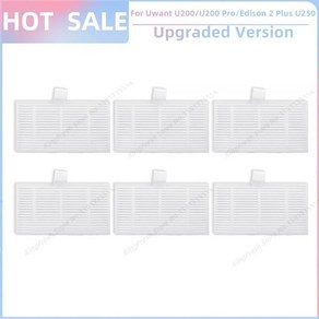 Uwant U200 Po Edison 2 Plus 로봇청소기 교체용 액세서리 본체 측면 브러시 Hepa 필터 모핑천 대체용 천, 6)SET F