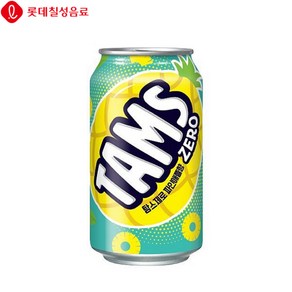 롯데 탐스제로 파인애플 355ml x 24캔 업소용 / 업소용 탄산음료 한박스