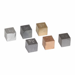 EISCO Density Cubes Set - Includes 6 Metals - Bas EISCO 밀도 큐브 세트 - 황동 납 철 구리 알루미늄 아연 등 6가지 금속, Metal, 1개