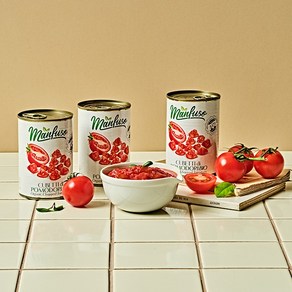 100% 유기농 다진 토마토 소스 퓨레 스튜 라구 만들기, 1개, 400g