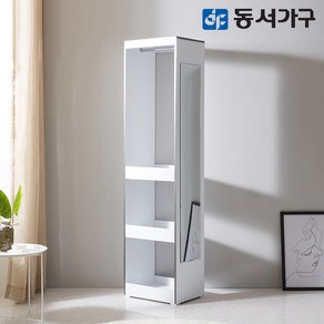 동서가구 뉴 토모 키높은 드레스룸 거울수납장 DF644620, 화이트 스트라이프